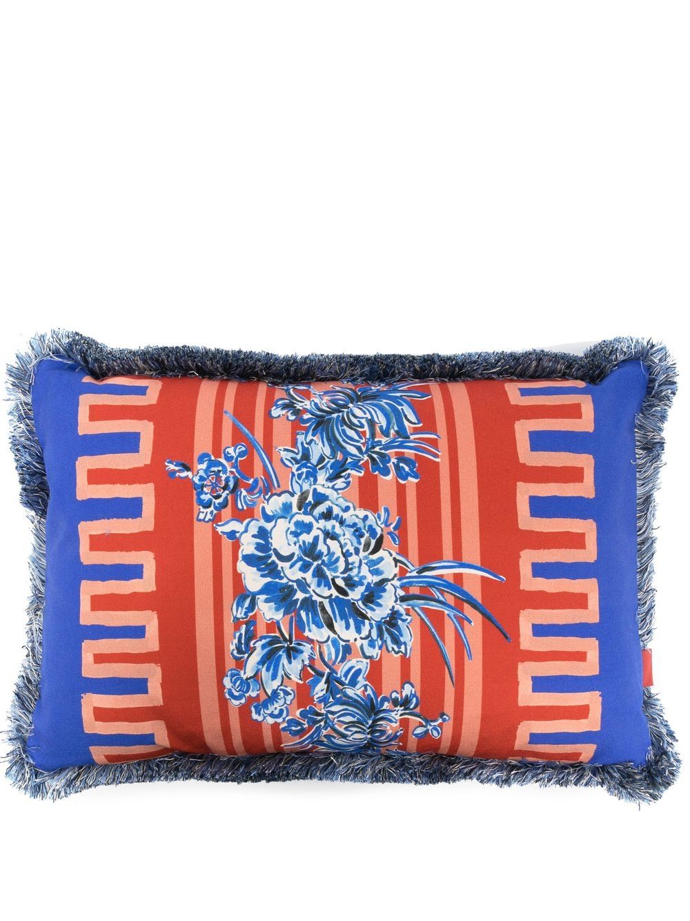 Gergei Erdei Flora 32x47 Fringed Cushion In Red