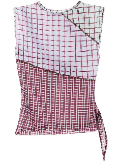 Miaou Sienna plaid-pattern sleeveless top