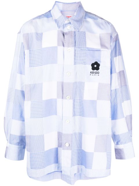 Kenzo oversized Patchwork long-sleeve shirt Men