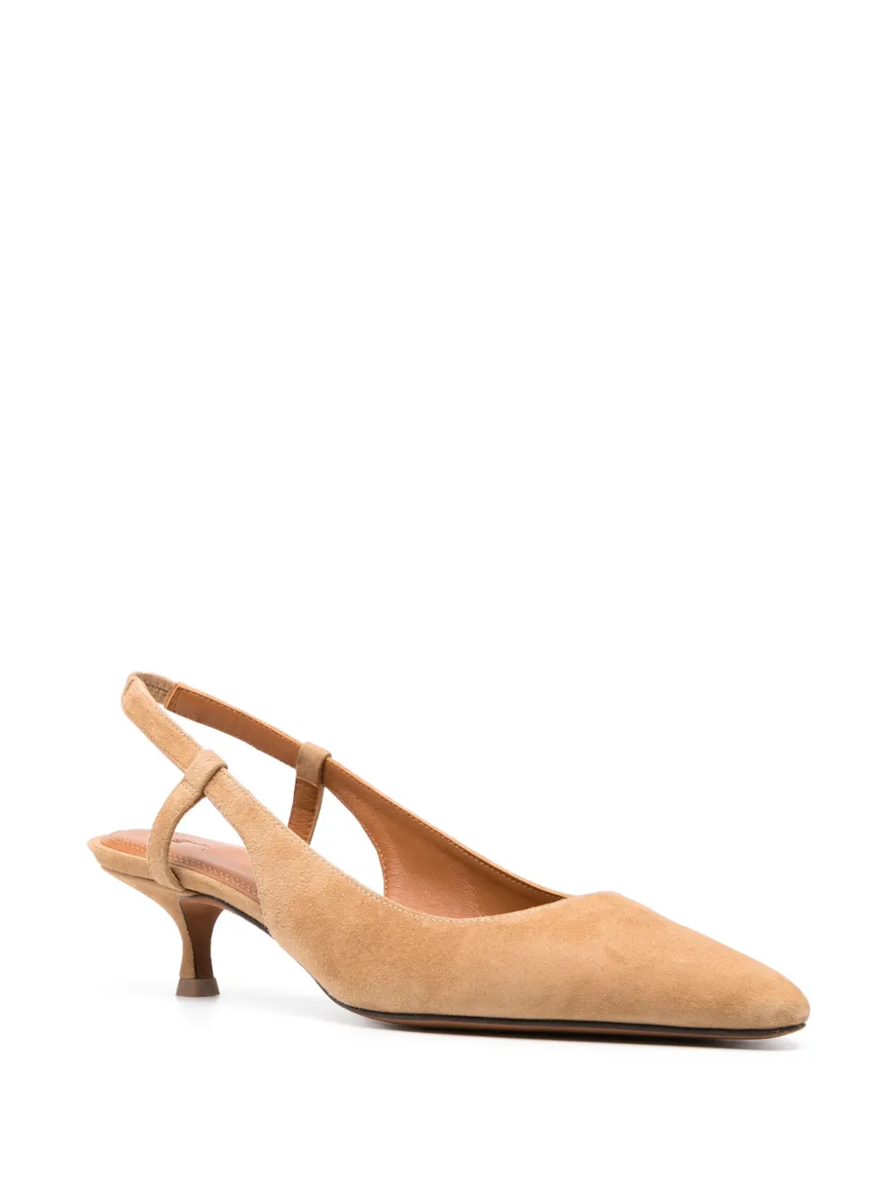 Shop Polo Ralph Lauren Suede Slingback Pumps In Neutrals