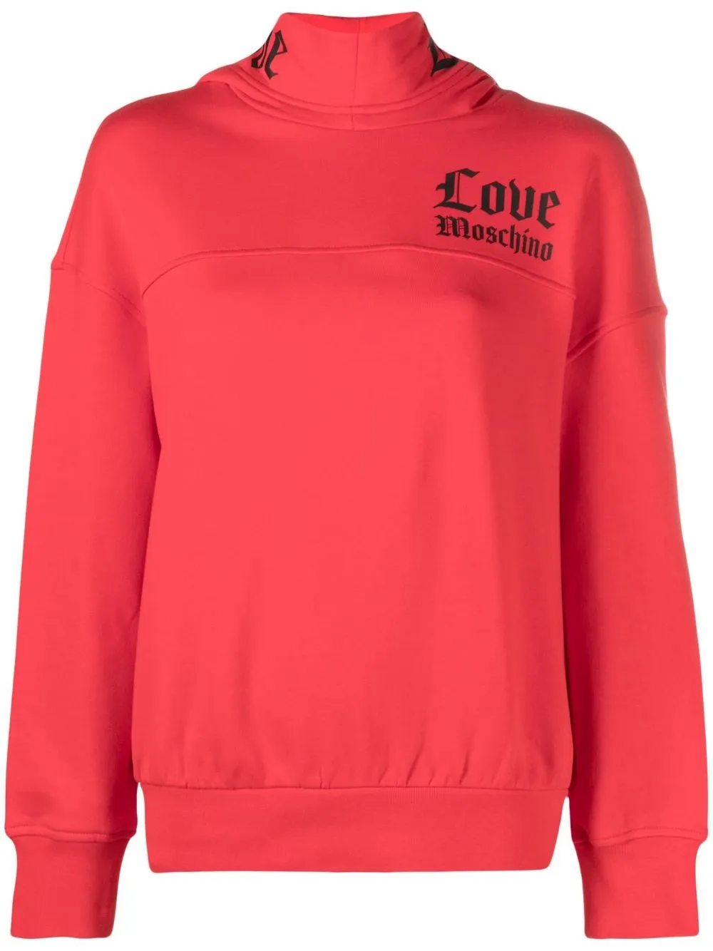 

Love Moschino Love print hoodie - Red