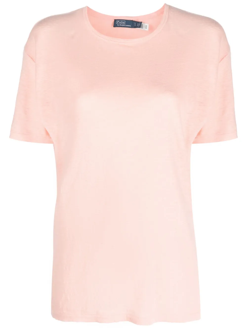 Polo Ralph Lauren mélange linen T-shirt | Pink | Image 1
