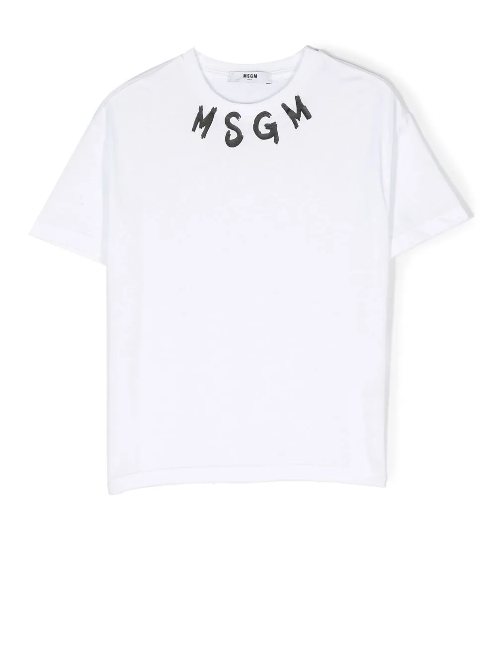 

MSGM Kids playera con logo estampado - Blanco