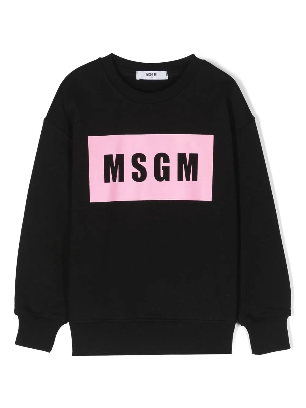 

MSGM Kids sudadera con logo estampado - Negro