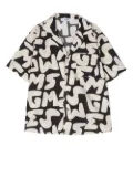 MSGM Kids logo-print cotton shirt - Neutrals