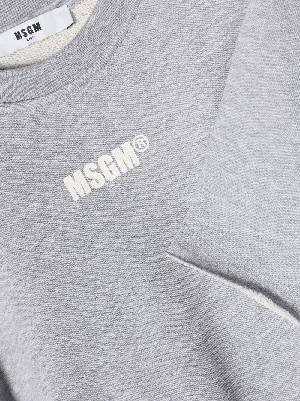 Msgm Logo-print T-shirt In Grey