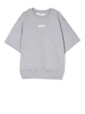 MSGM Kids logo-print T-shirt - Grey
