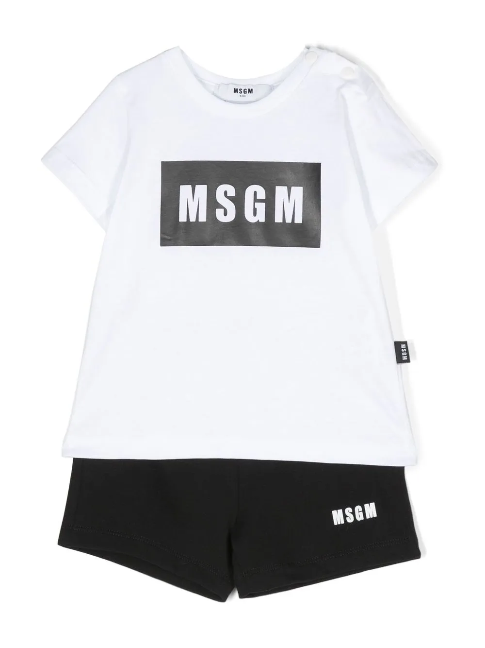 

MSGM Kids logo-print two-piece set - White