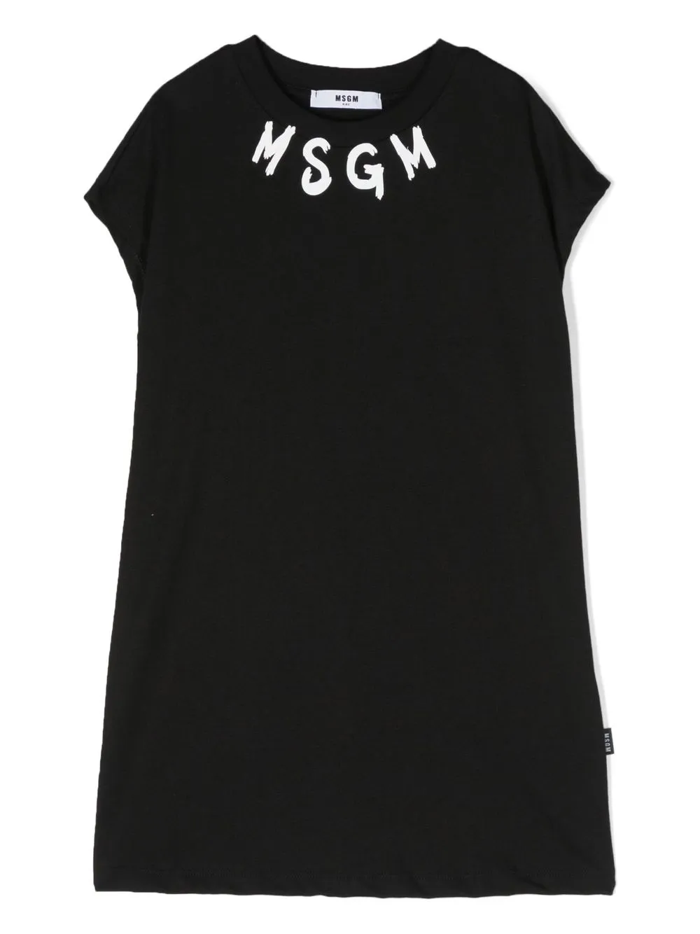

MSGM Kids vestido con logo estampado - Negro