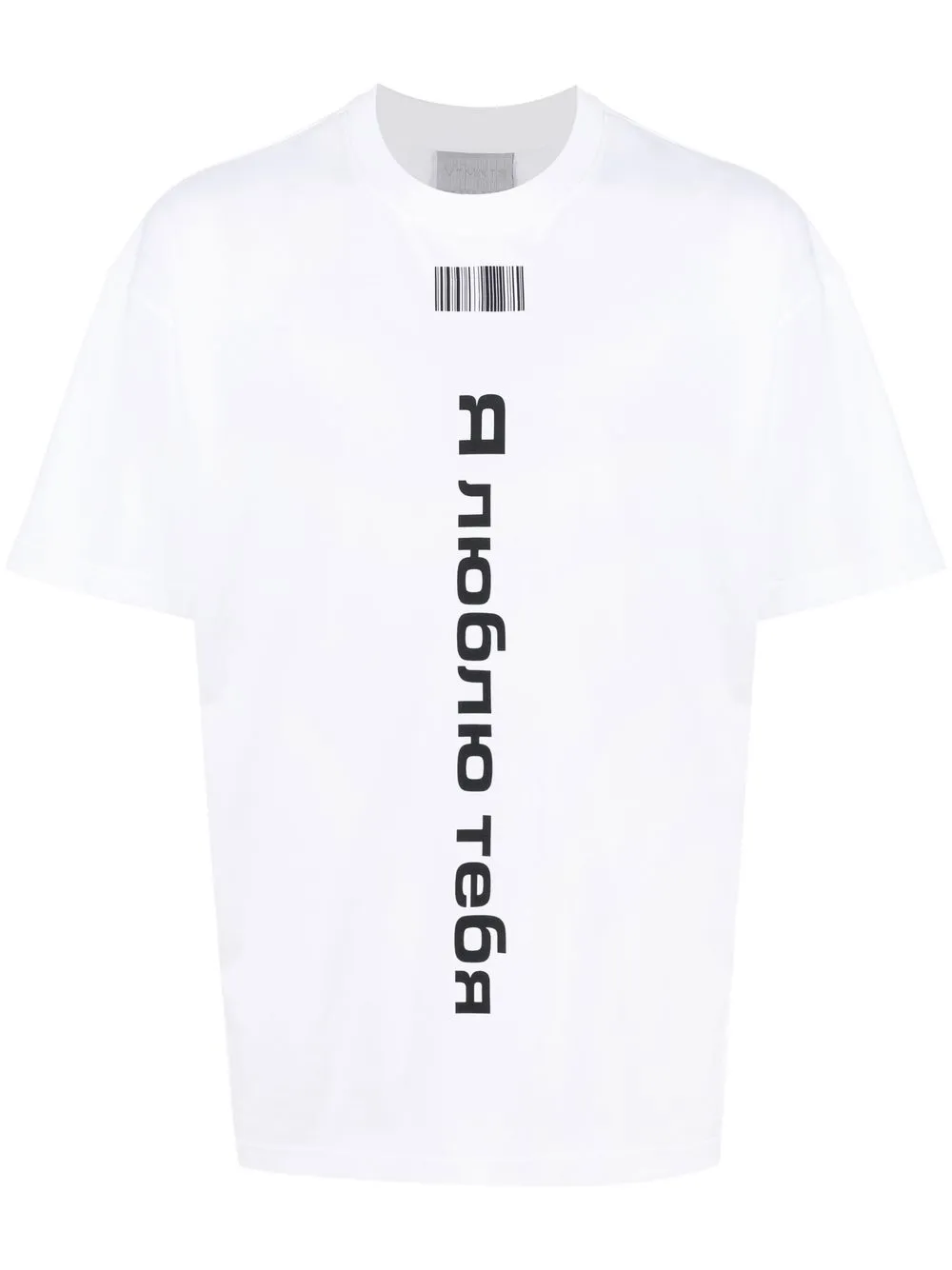 

VTMNTS text-print cotton T-shirt - White