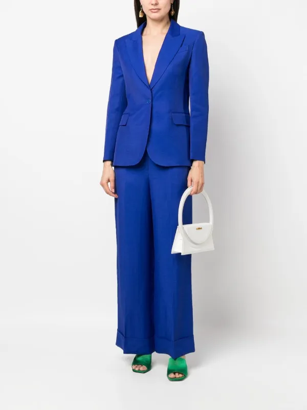 パンツ PAROSH Women Pants RAISA25D232214012 Blue P.A.R.O.S.H. Raisa straight-leg Trousers | Blue | FARFETCH