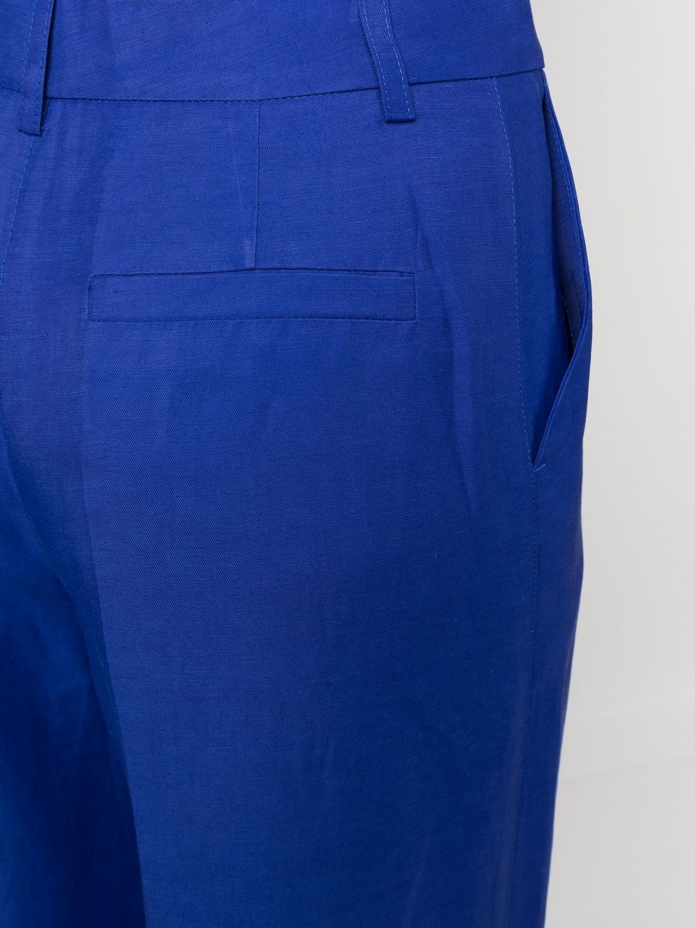 Shop P.a.r.o.s.h Pressed-crease Straight-leg Trousers In Blau