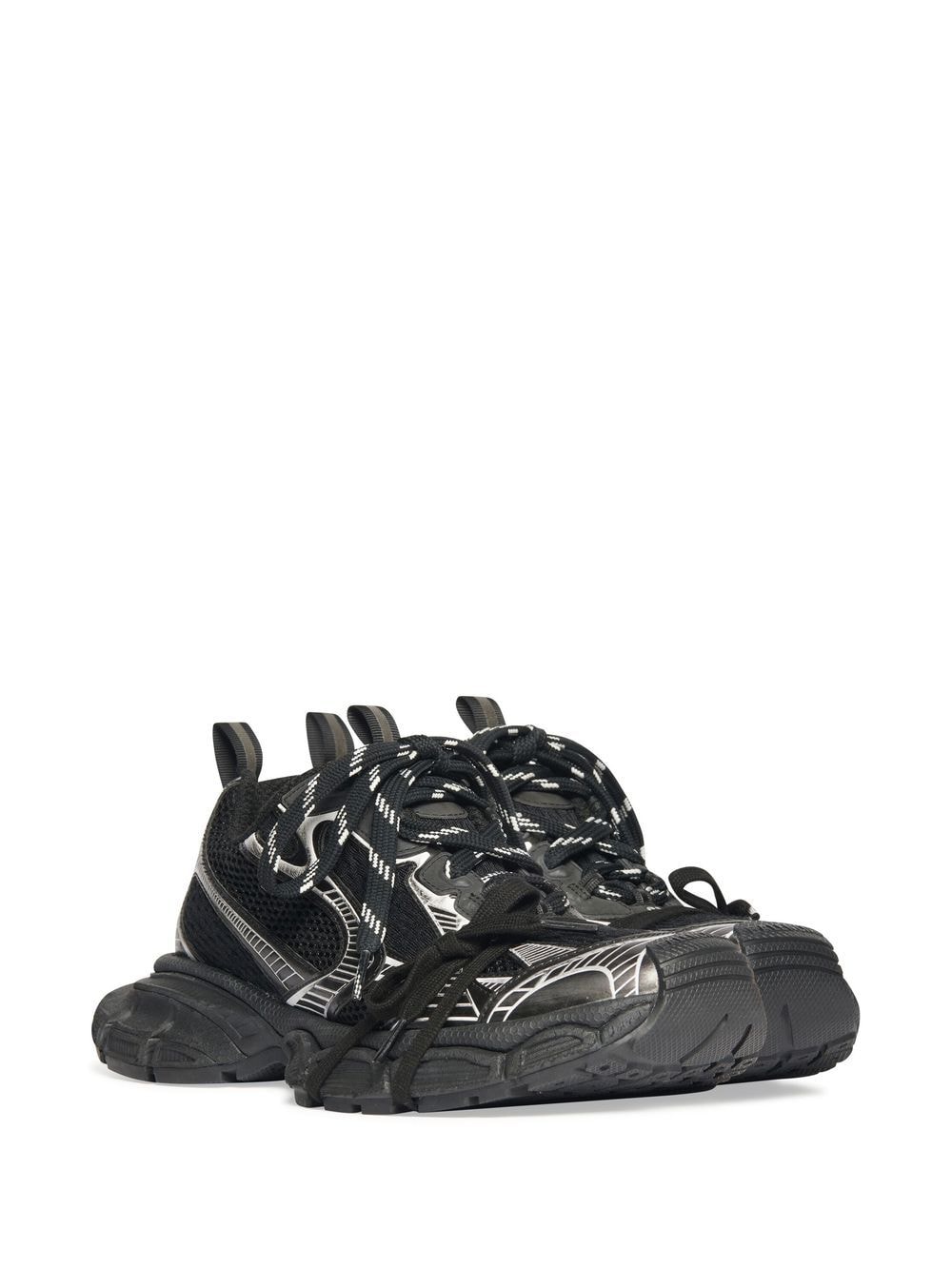 Balenciaga Sneakers met mesh vlak - Zwart