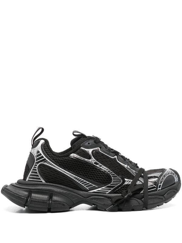 Balenciaga 3XL Panelled Sneakers Black FARFETCH KW