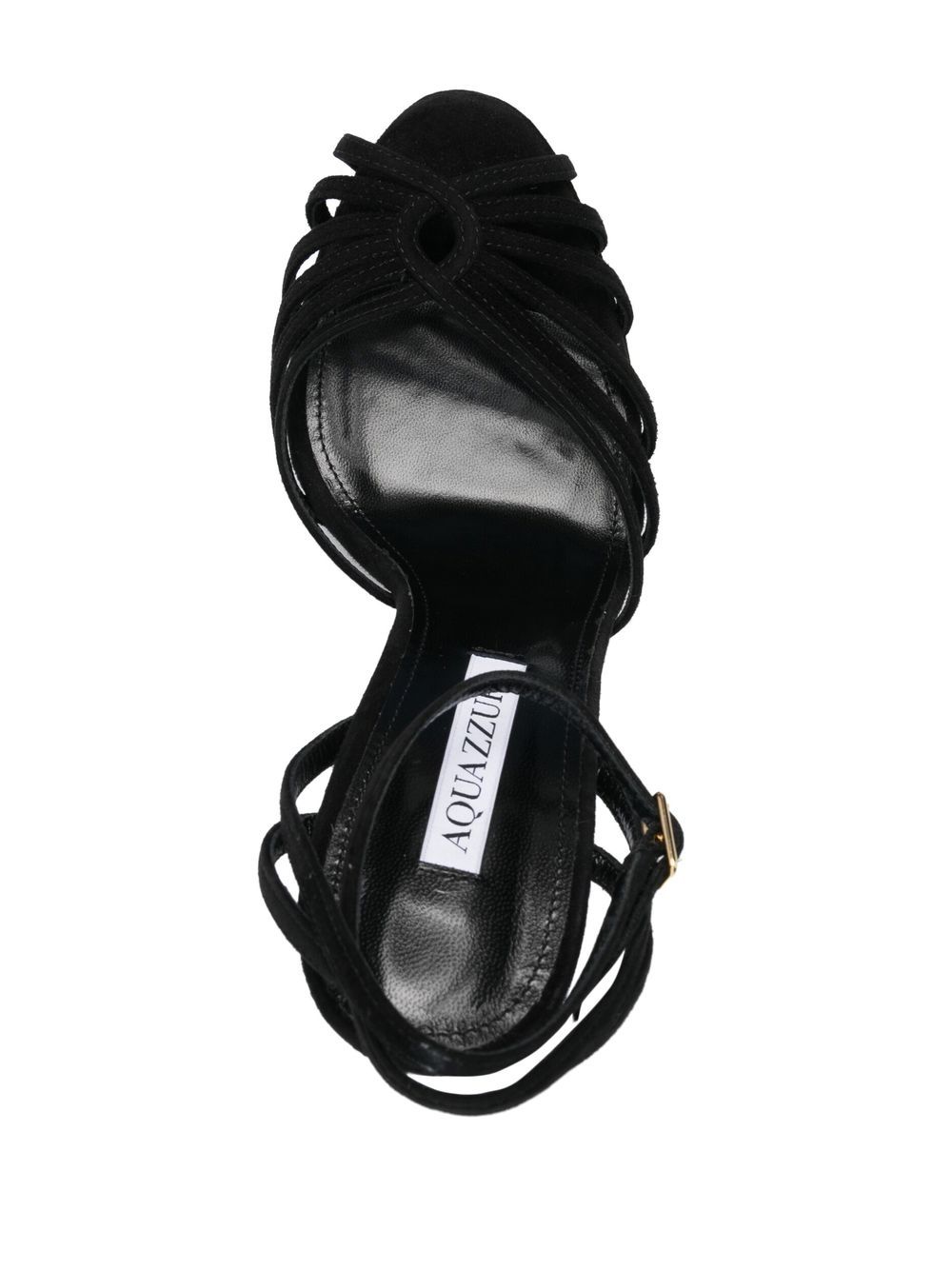Shop Aquazzura Flow Plateau 130mm Platform Sandals In Black