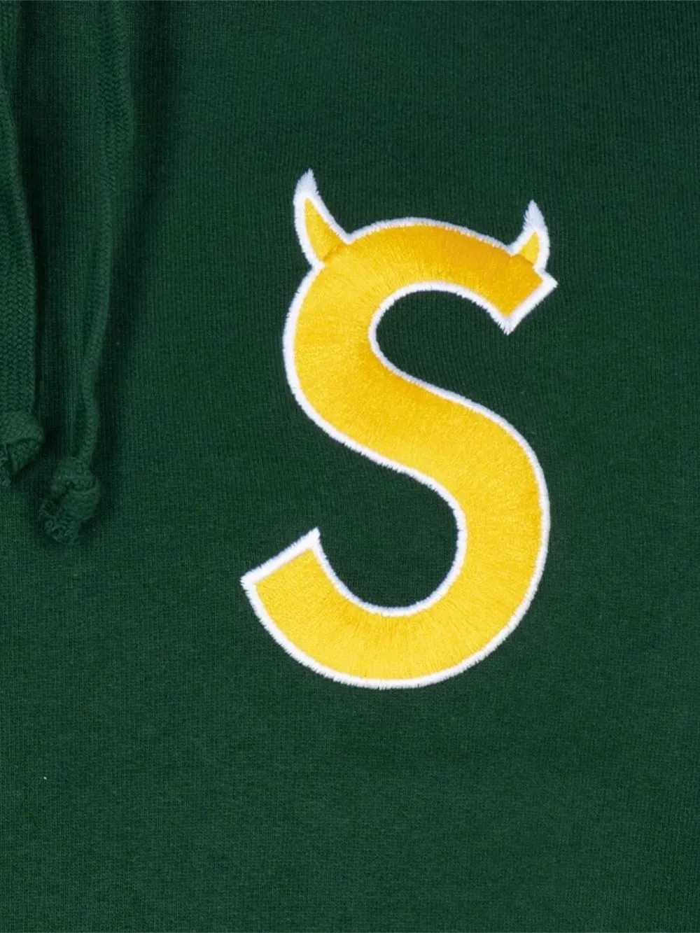 S logo drawstring hoodie