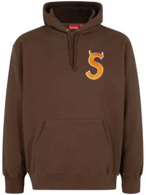 Supreme, Shirts, Supreme Ls Chenille Hooded Sweatshirt Brown Xl