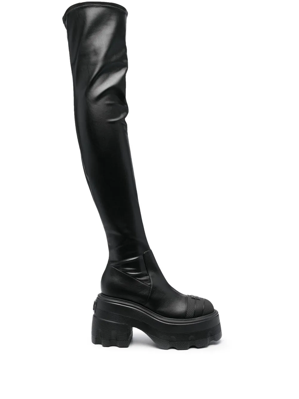 

Casadei botas altas con suela oversize - Negro