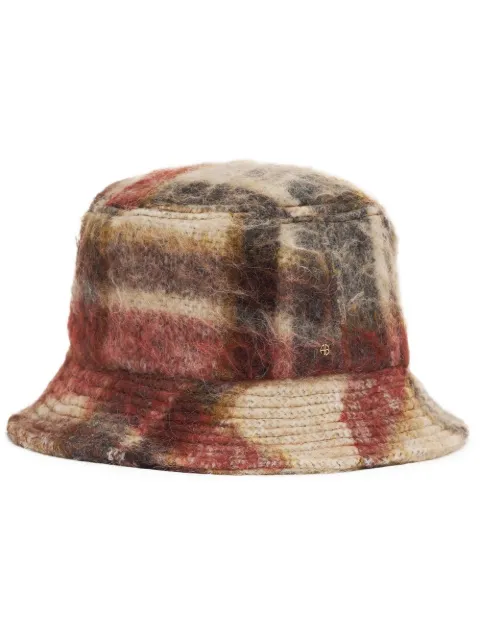 ANINE BING plaid-check print bucket hat