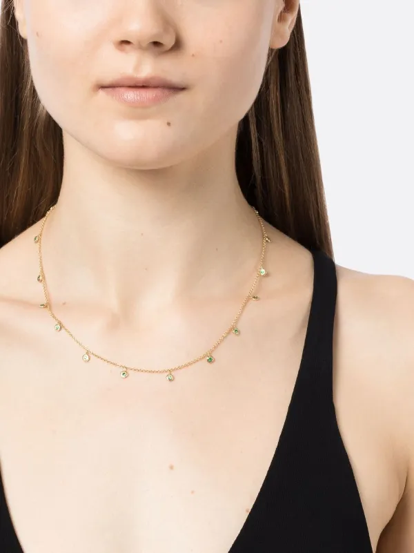 Gold gem necklace sale