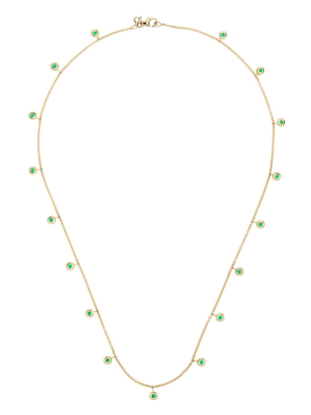 Octavia Elizabeth 18kt yellow gold Nesting Gem emerald eternity necklace