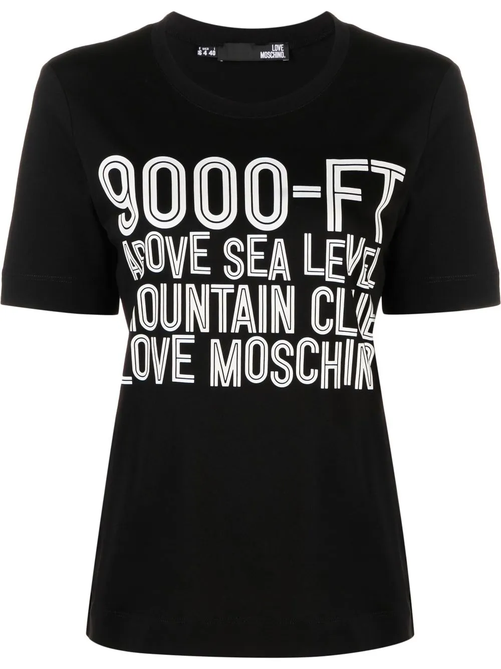 

Love Moschino logo-print short-sleeve T-shirt - Black