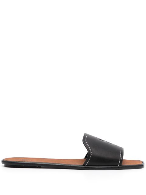 Polo Ralph Lauren debossed-logo leather mules Women