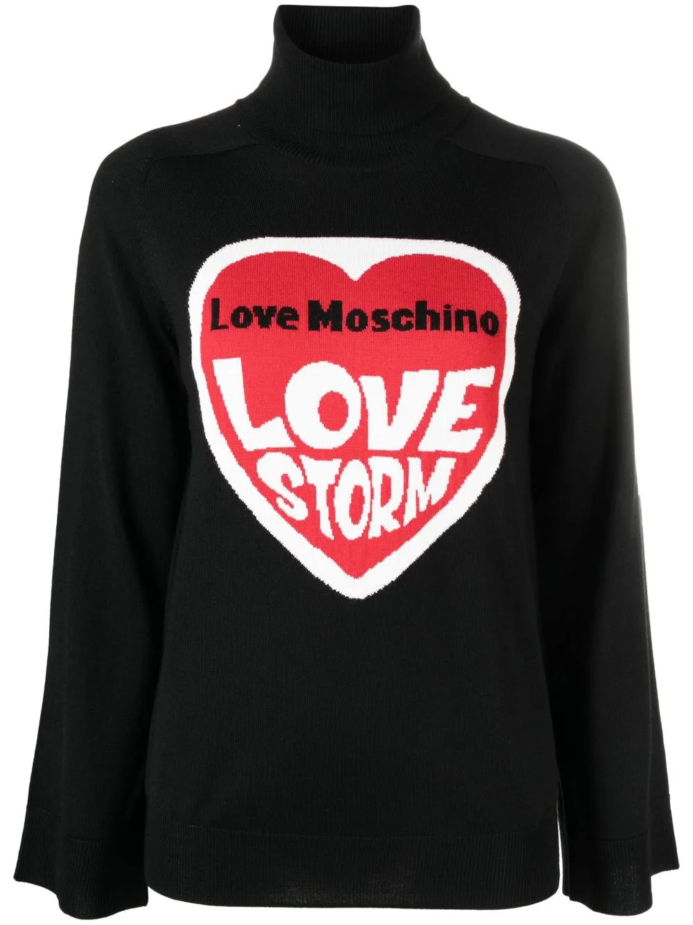 

Love Moschino Love Storm roll neck jumper - Black