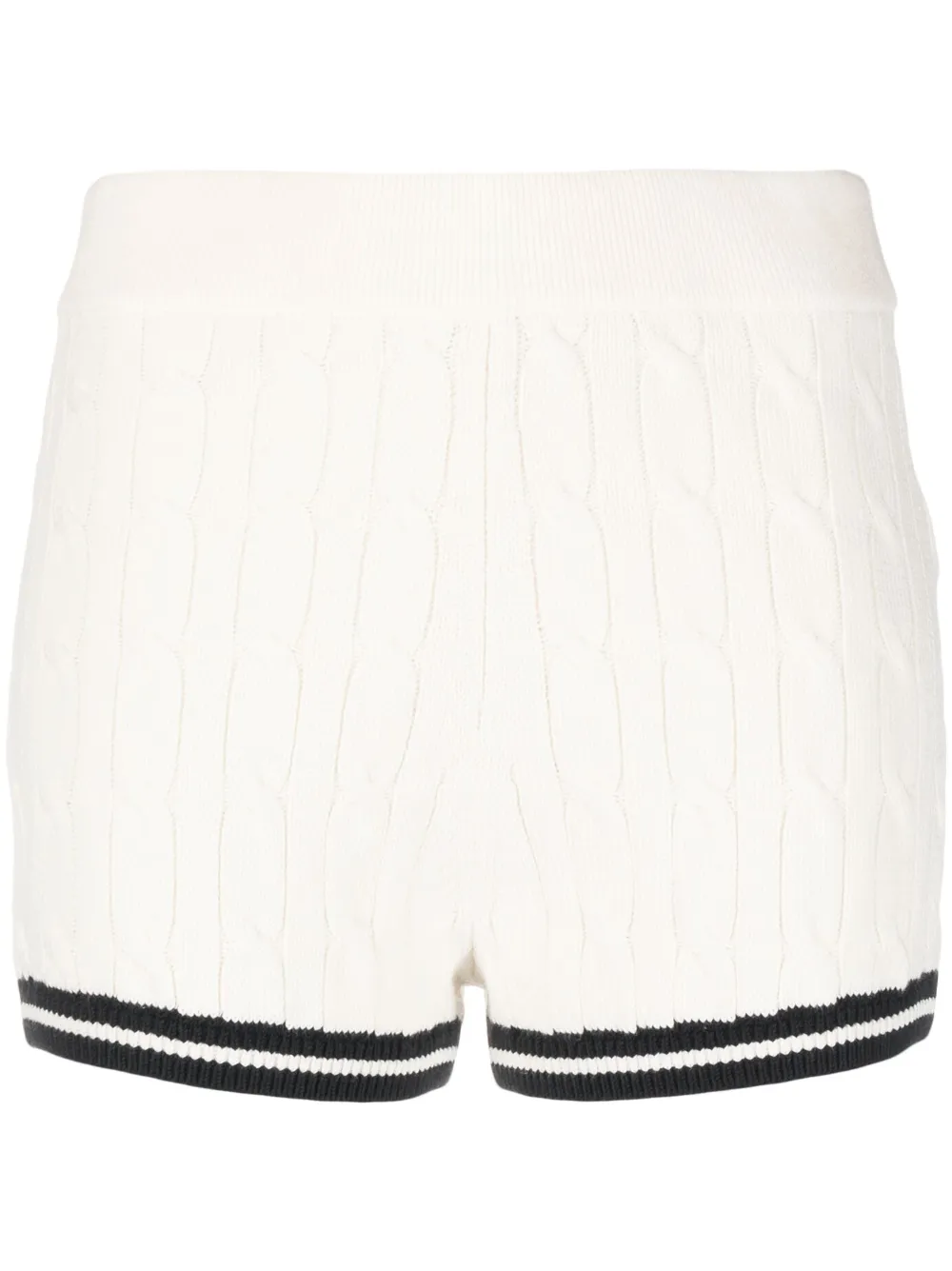 Polo Ralph Lauren striped-edge cable-knit shorts - Neutrals