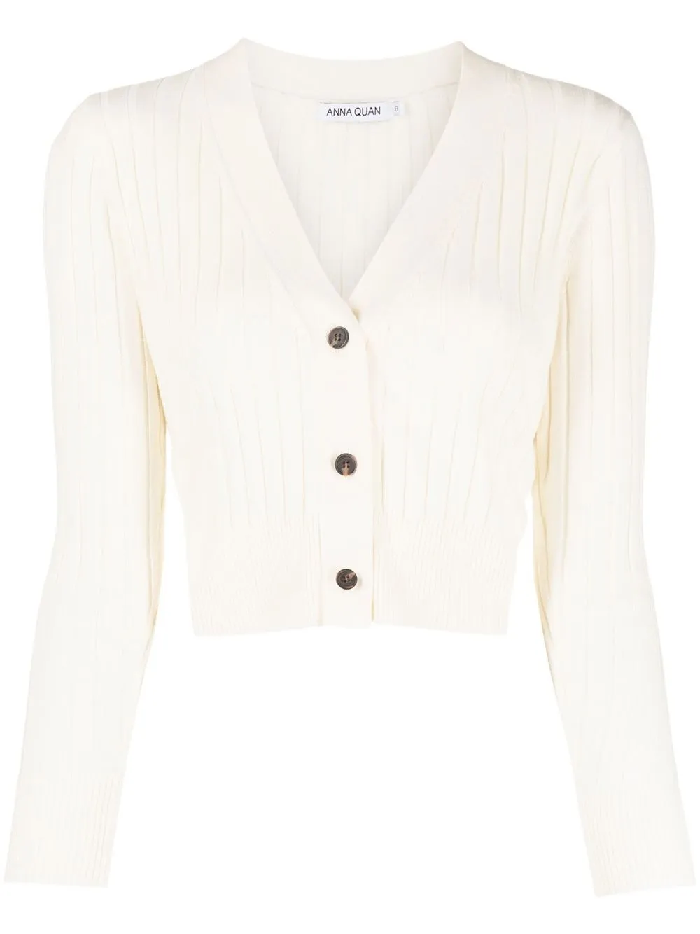 

Anna Quan button-up ribbed cardigan - White