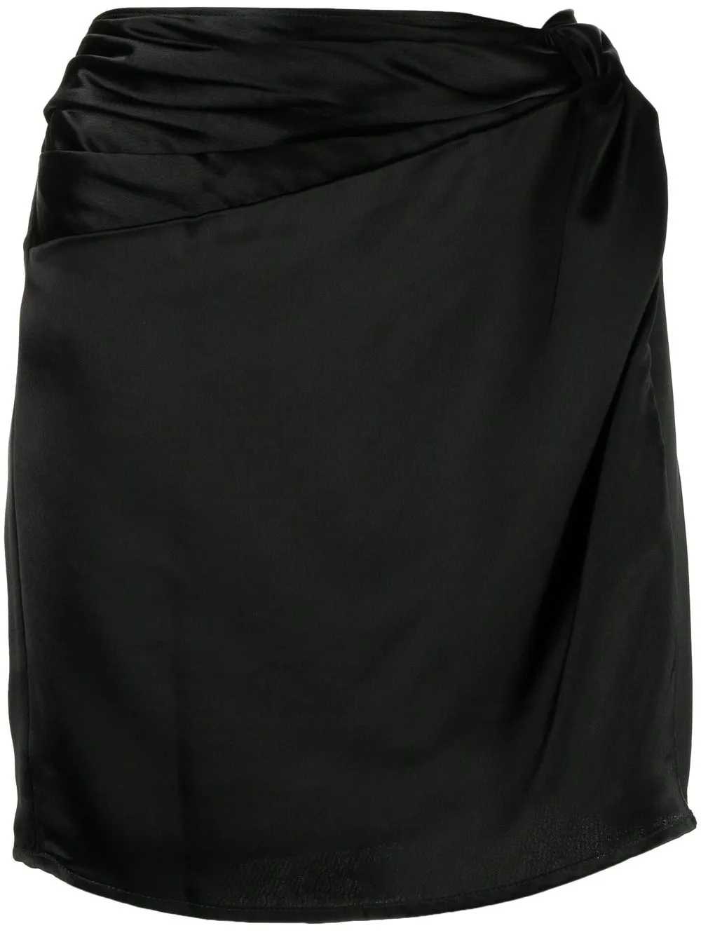 

Anna Quan knot-detail side-slit mini skirt - Black