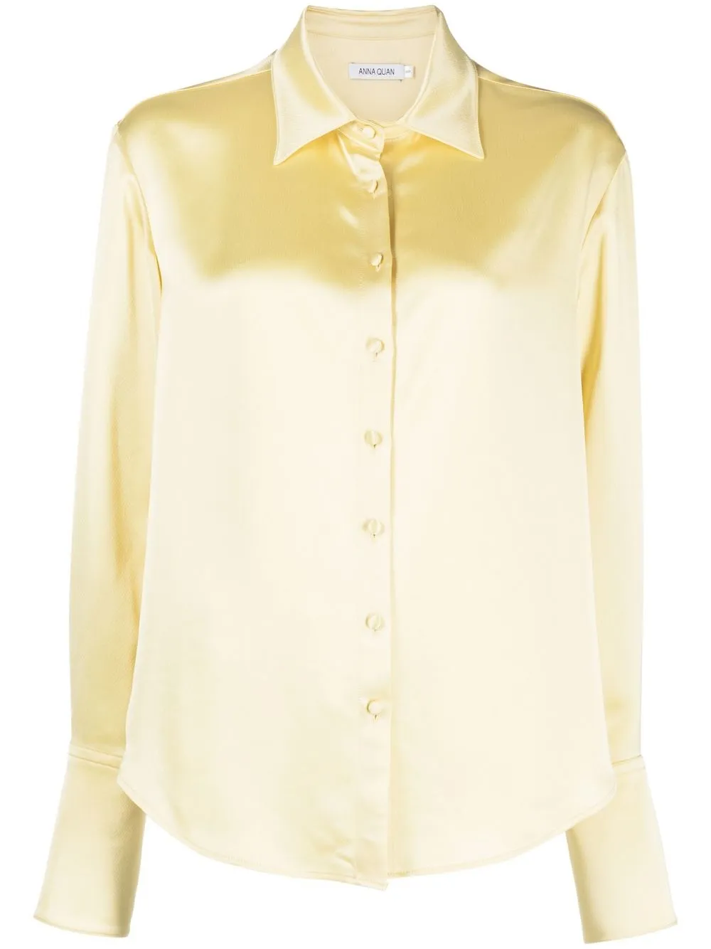 

Anna Quan button-up satin shirt - Yellow