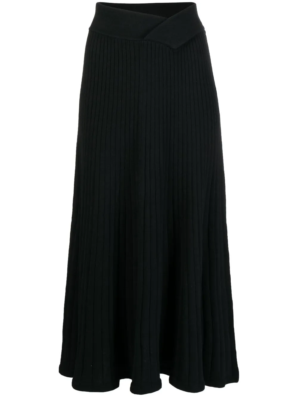 

Anna Quan ribbed-knit midi skirt - Black