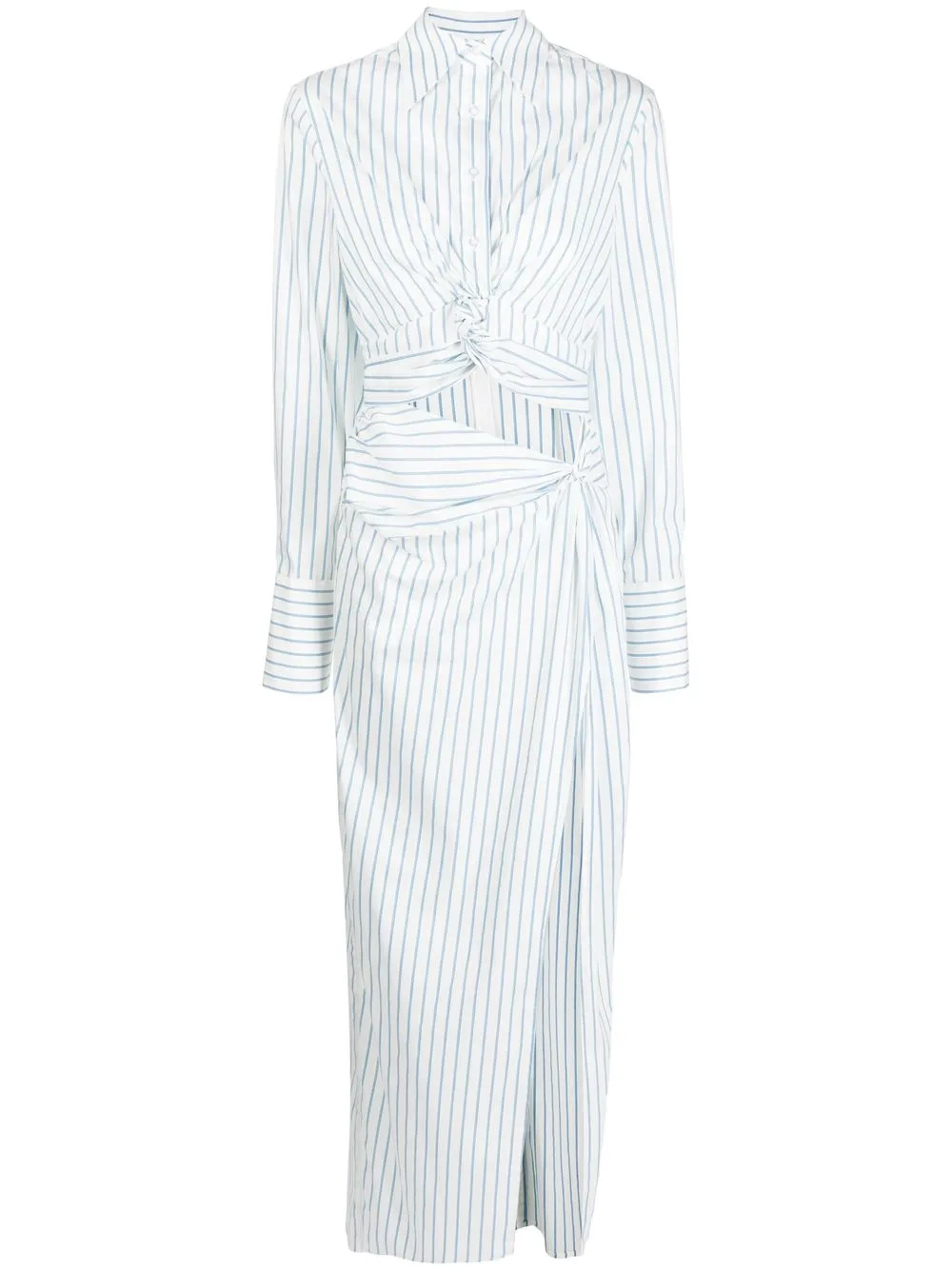 

Anna Quan cut-out striped shirtdress - White