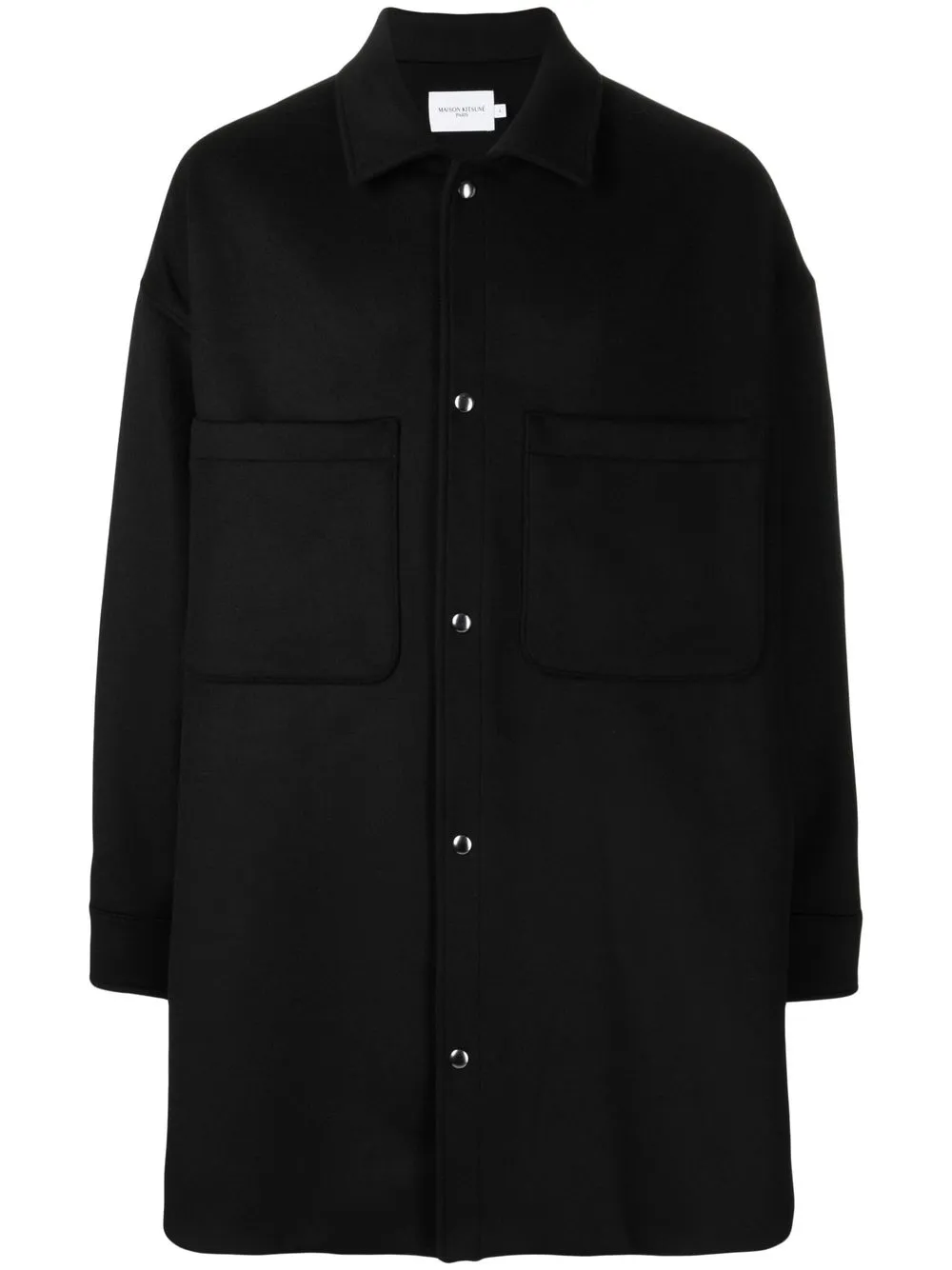 

Maison Kitsuné sobrecamisa oversize - Negro