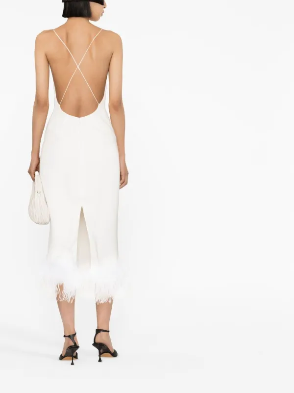 Miu miu new arrivals feather dress