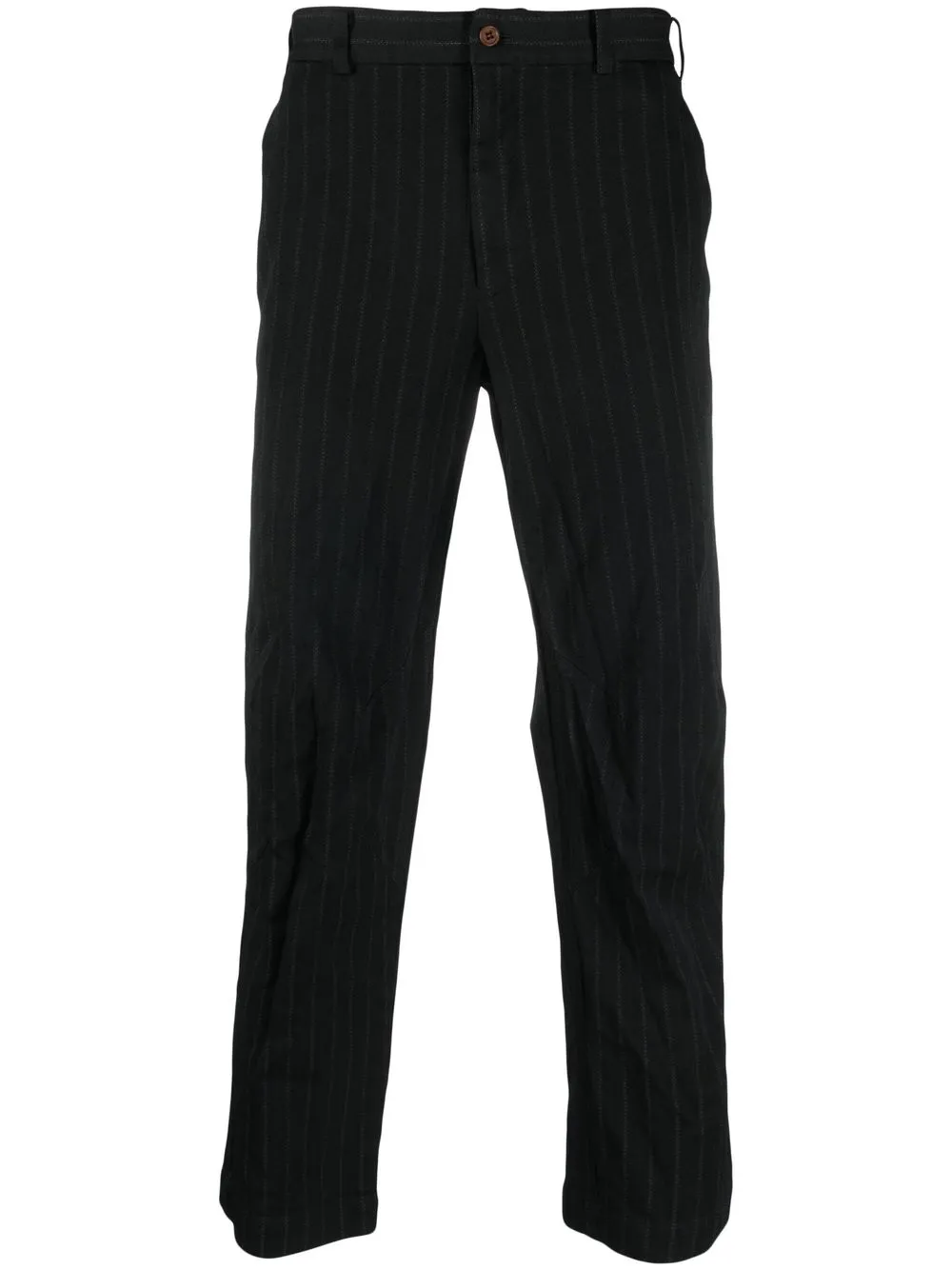 

Black Comme Des Garçons pantalones rectos con rayas diplomáticas estampadas - Negro