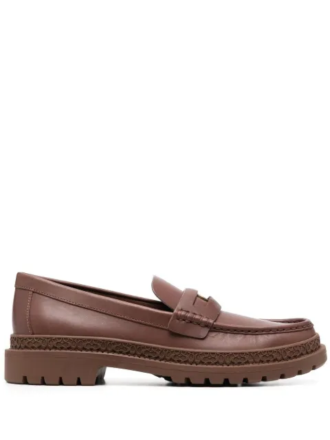 Coach - coin-detail leather loafers