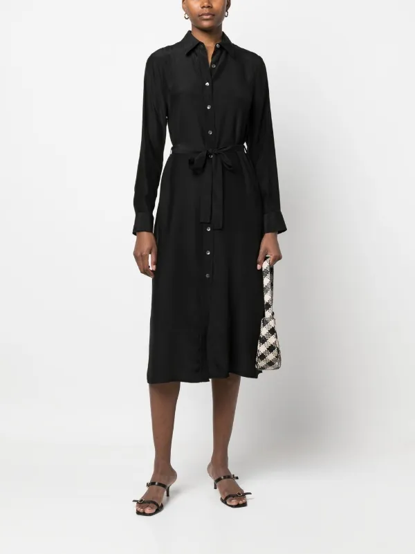 P.A.R.O.S.H. Belted Silk Shirt Dress | Black | FARFETCH P.A.R.O.S.H. Belted Silk Shirt Dress | Black | FARFETCH