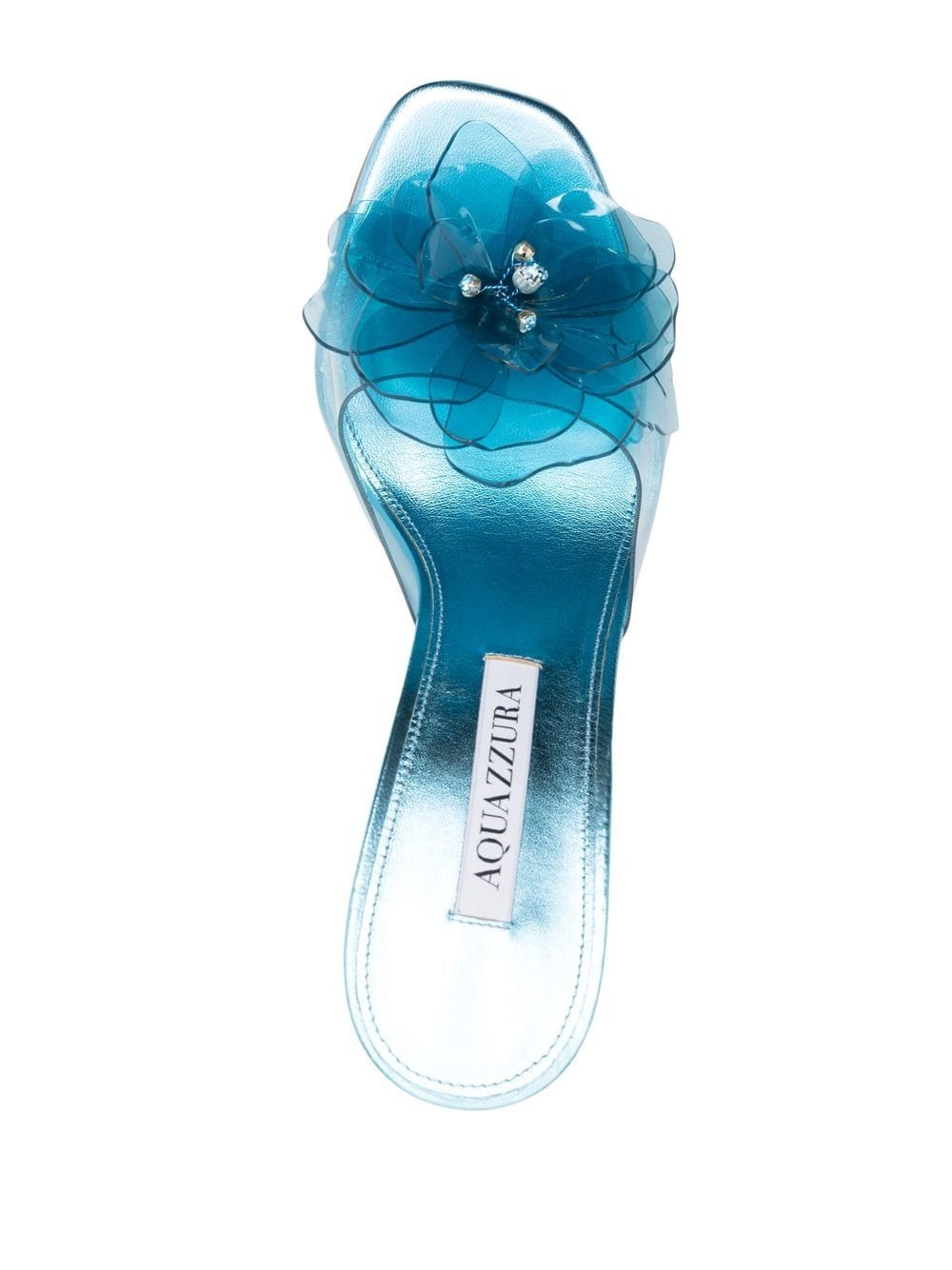 Shop Aquazzura Zsa Zsa 95mm Mule Sandals In Blue