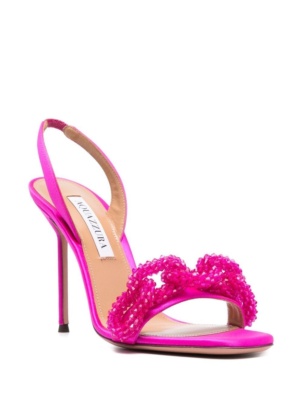 Shop Aquazzura Orchid 115mm Stiletto Sandals In Pink