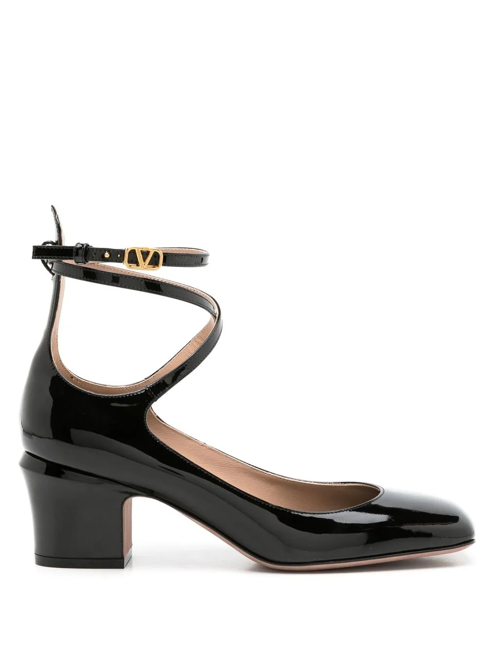 Shop Valentino Square-toe Pumps In Black