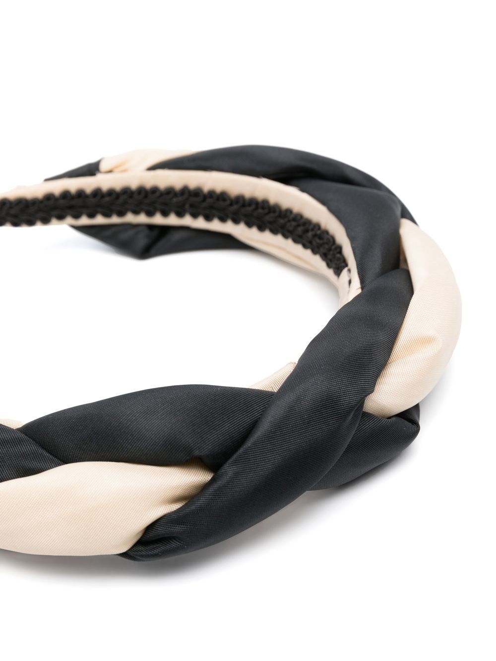 Roberto Cavalli Haarband met gevlochten detail - Zwart