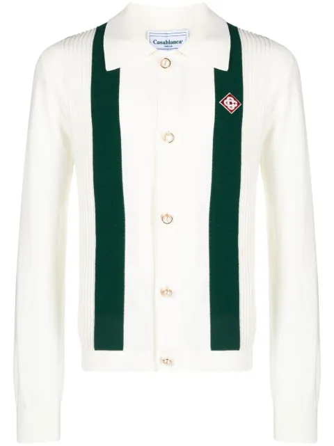 Casablanca striped cotton cardigan