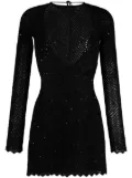 Alessandra Rich open-knit sequinned dress - Black