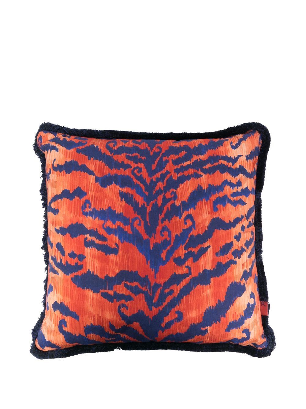 Shop Gergei Erdei Tiger-print Square Cushion In 红色