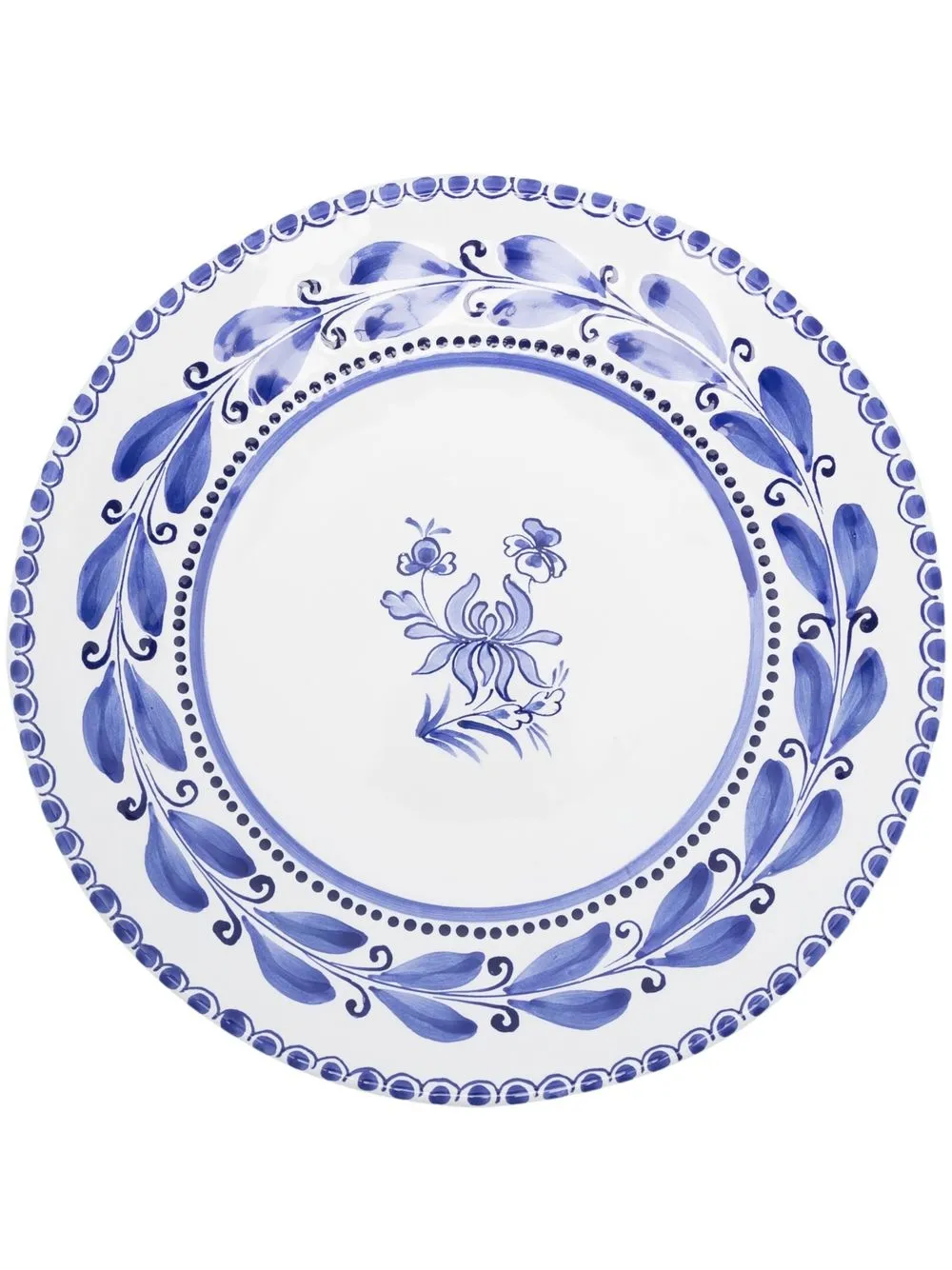 Gergei Erdei Floral-print Dinner Plate In Weiss