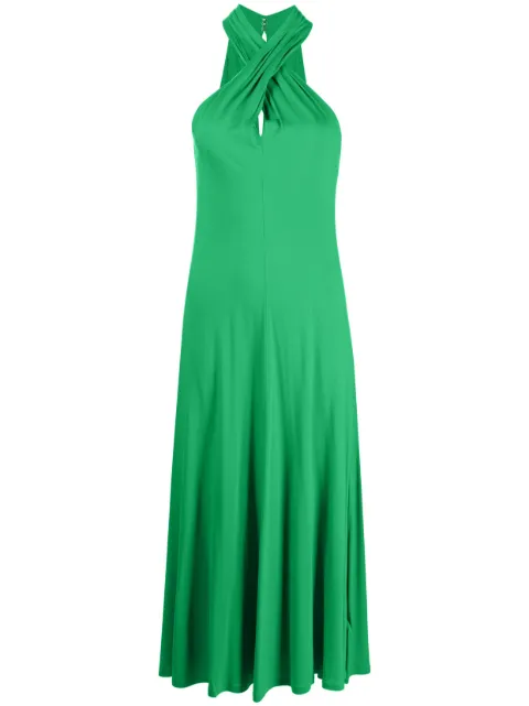Polo Ralph Lauren vestido midi acampanado con cuello halter