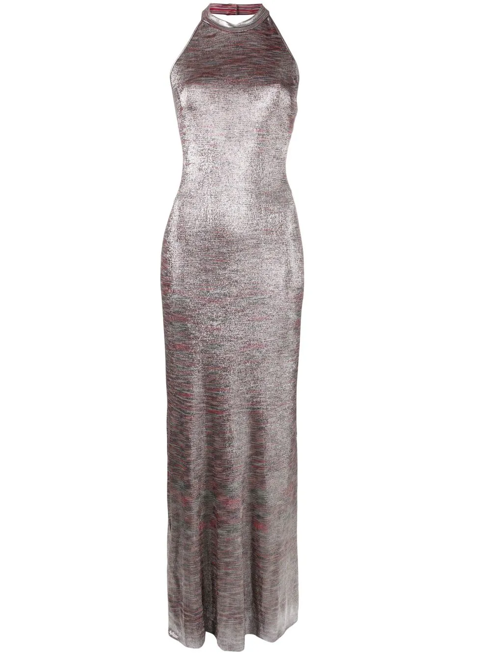 

Missoni vestido metalizado con cuello halter - Morado