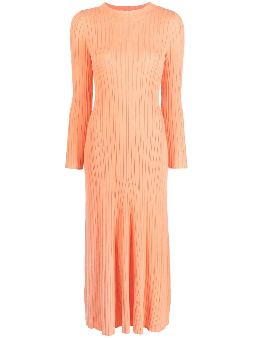 

Anna Quan cotton ribbed-knit midi dress - Orange